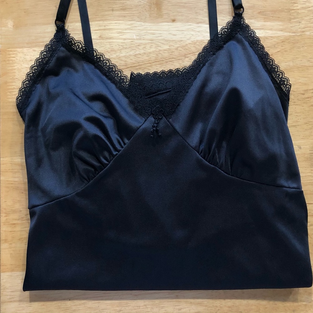 Sears Long Nylon Lace Trimmed Slip Size 32